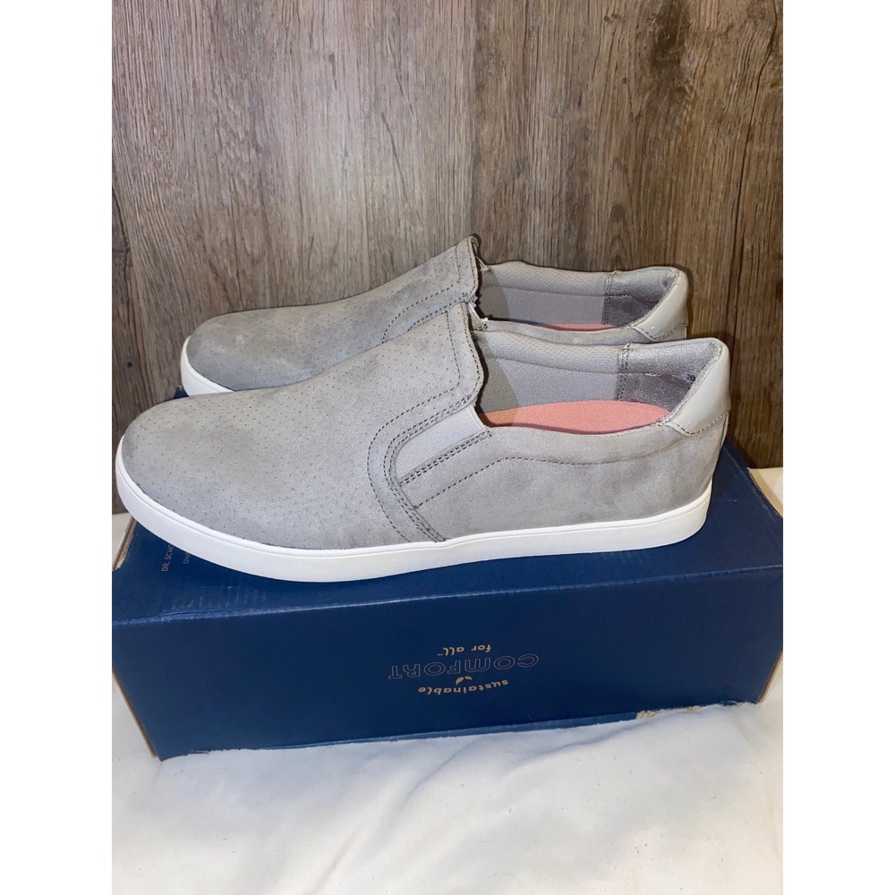 Dr. Scholl's Sz 10 Madison Be Free Slip On Women's Gray Suede Shoe
